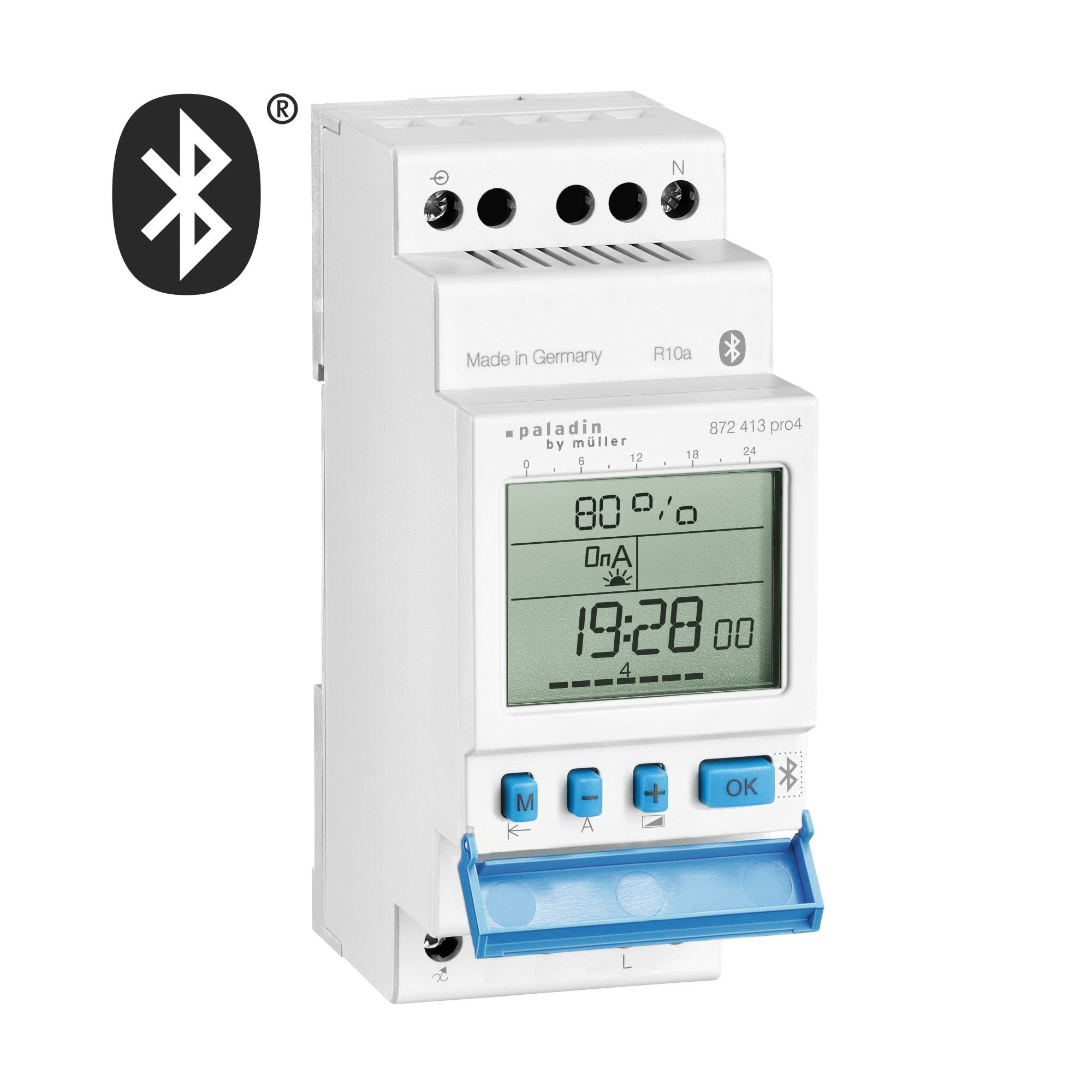Schaltuhr und Astro-Dimmer, P872413 pro4, 1 Kanal, Tages-/Wochenprogramm, Astro, mit Gangreserve
