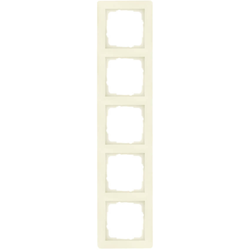 GIRA® - 5-fach Abdeckrahmen, SYSTEM 55, cremeweiß glänzend 021501