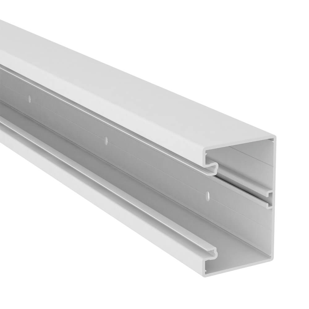 OBO® - PVC-Brüstungskanal, GK, Unterteil, reinweiß (RAL9010), 70x110mm, Länge 2 m - GK RW 70110