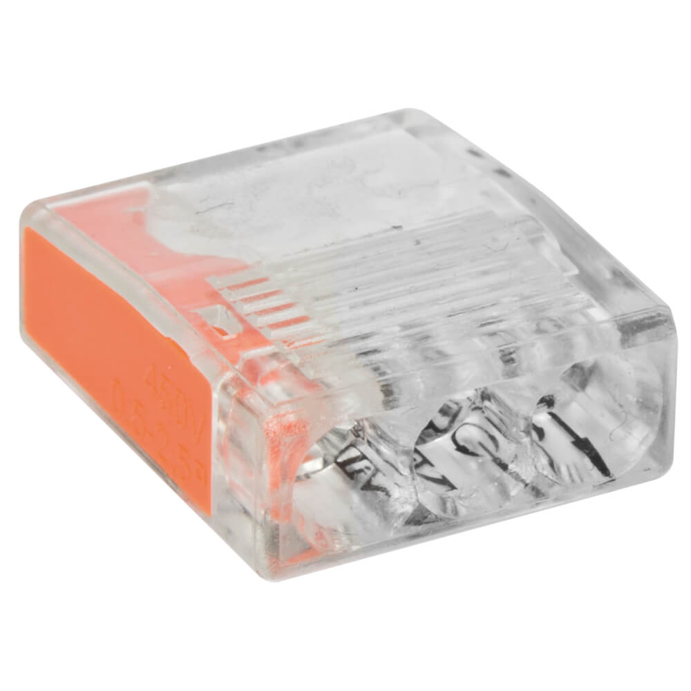Steckklemme, 0,5 - 2,5 mm², transparent, 3-polig