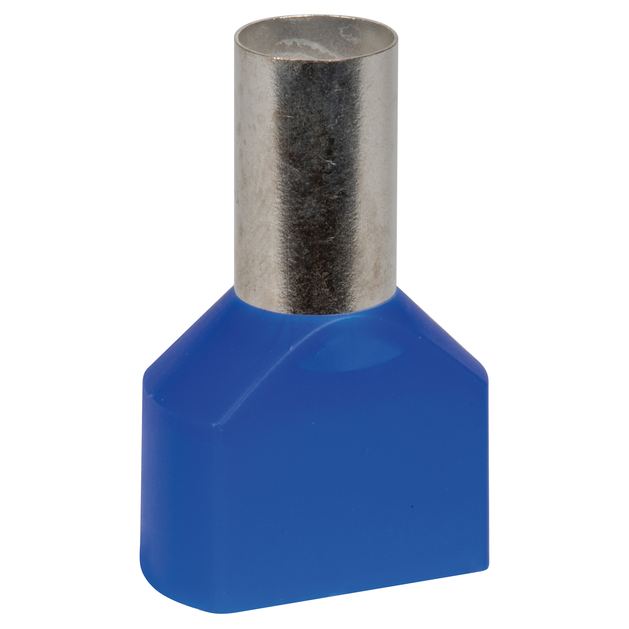 Aderendhülse, Isoliert, für 2 Eingänge, 16², 30/14 mm, blau