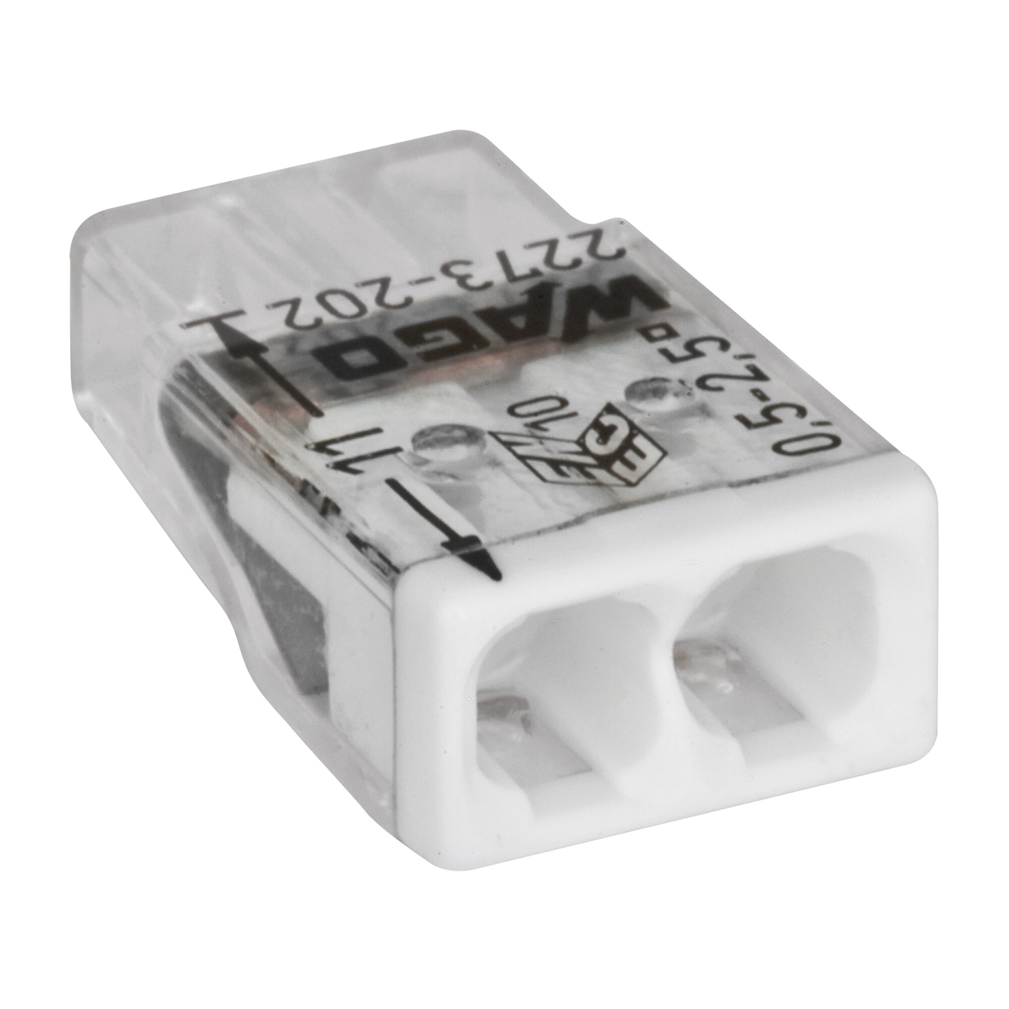 Steckklemme, 2273, 0,5 - 2,5 mm², transparent, 2-polig