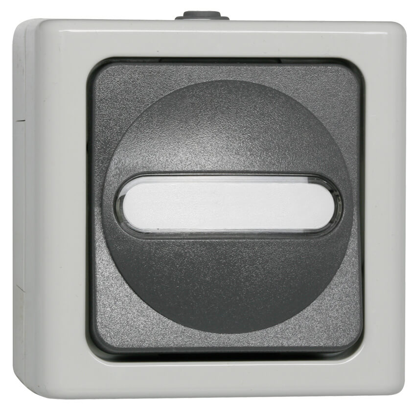 KOPP - AP/FR, BLUE ELECTRIC, grau/hellgrau - Aus/Wechsel-Schalter