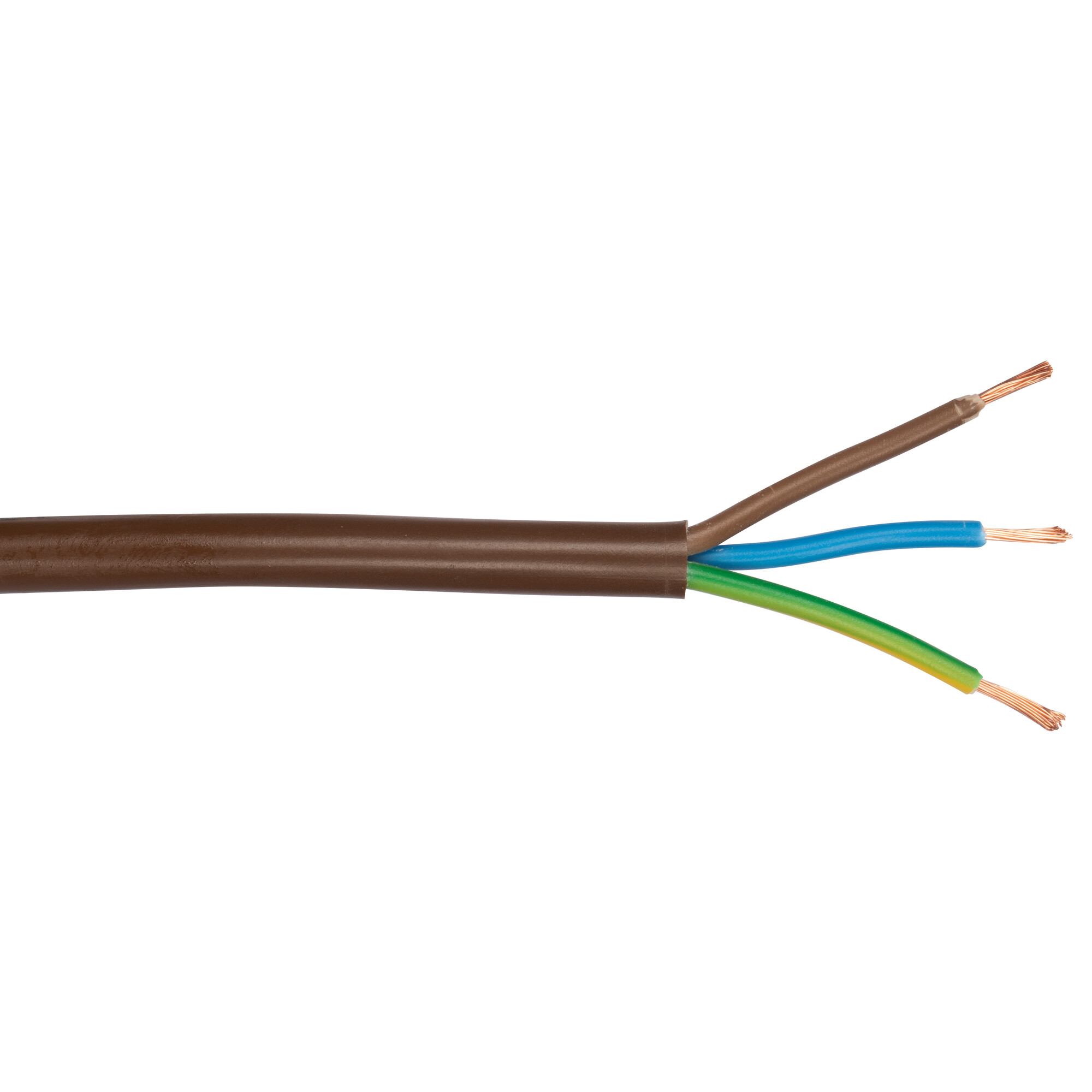 Rundleitung H05 VV-F, 3G x 1,5², braun