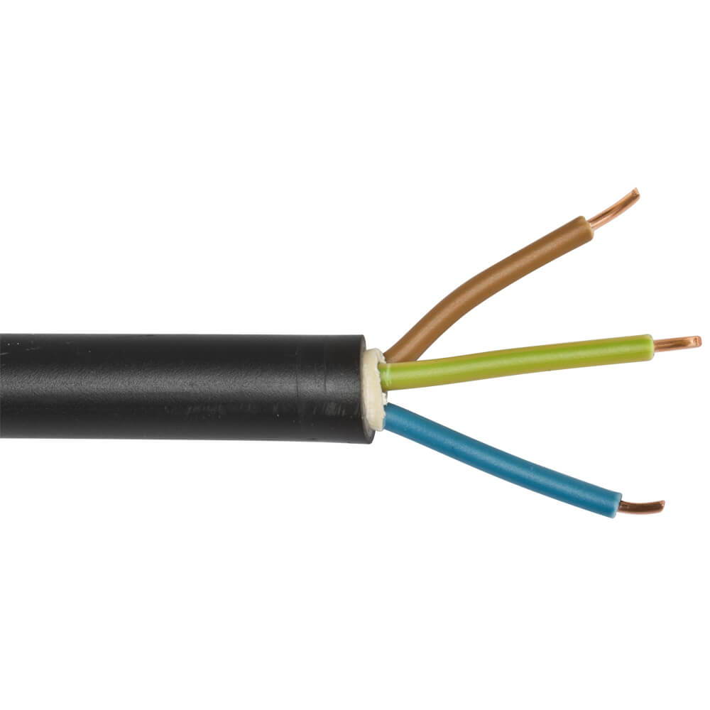 Erdkabel NYY-J, schwarz, 3 x 2,5², 50 m