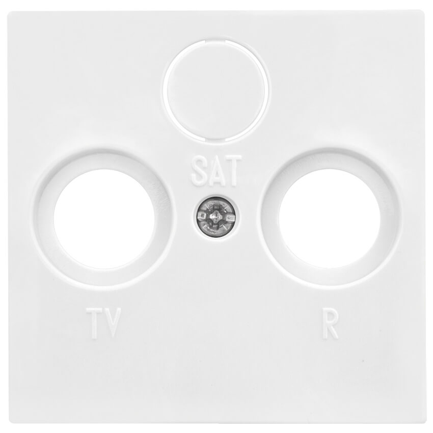 GIRA® -  Zentralplatte, für TV/Radio/SAT- Antennensteckdose, SYSTEM 55, reinweiß glänzend