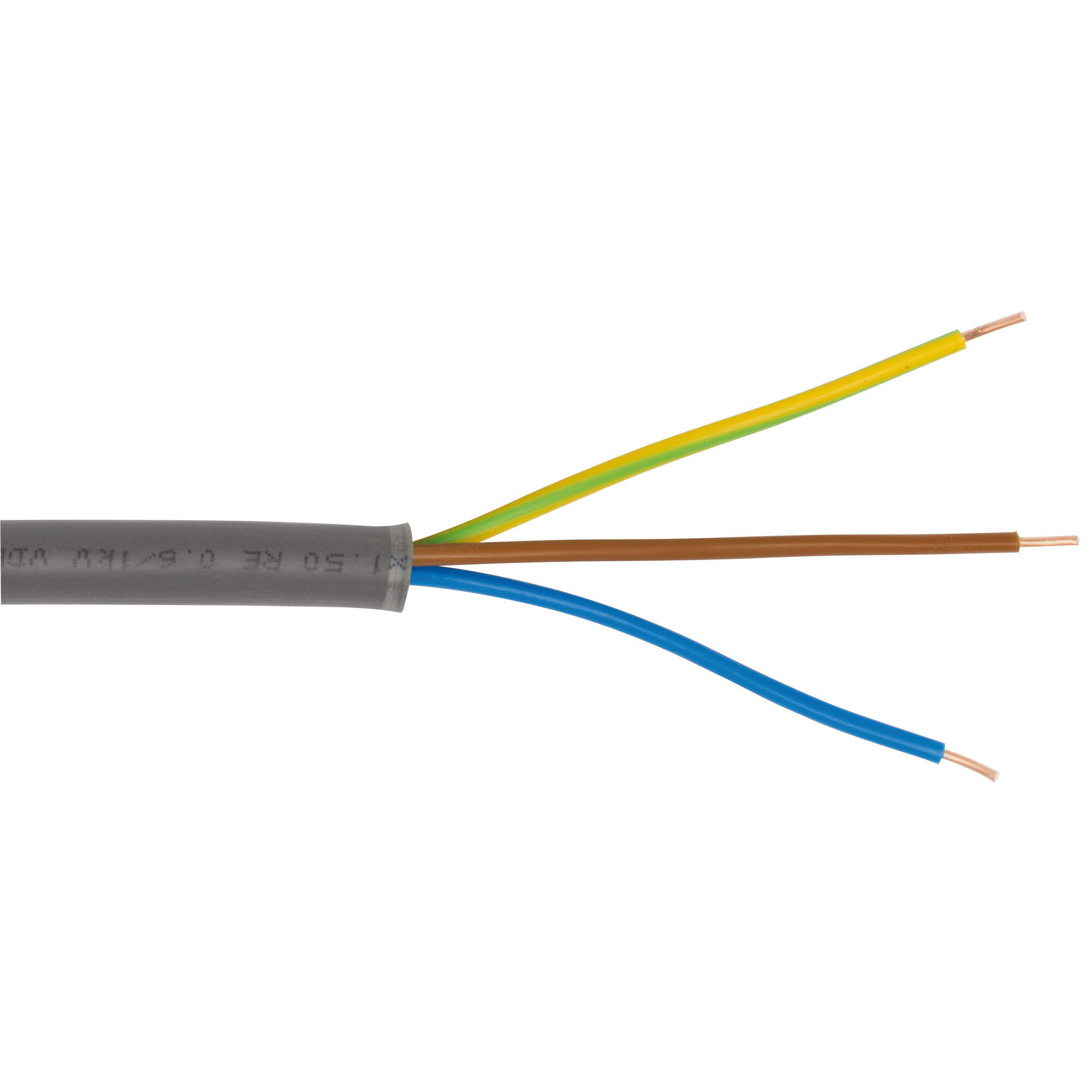 Starkstromkabel NI2XY-J, 3 x 1,5², 100 m
