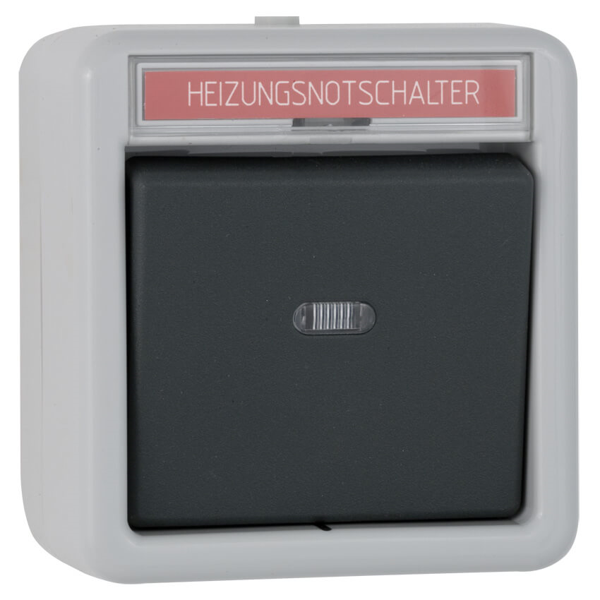 GIRA® - Heizungsnotschalter, AP/FR, grau/dunkelgrau-011230