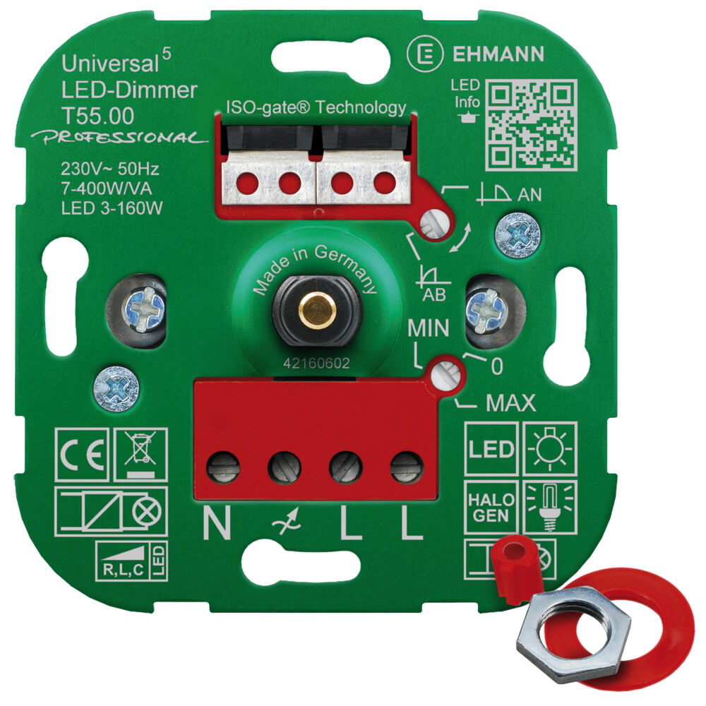 BUSCH-JAEGER - Druck-/Wechsel- UP-Universal-Dimmereinsatz, 7-400W/VA, LED 3-160W