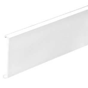 OBO® - Deckel für Brüstungskanal,  Sichtfläche glatt, reinweiß, Länge 2 m