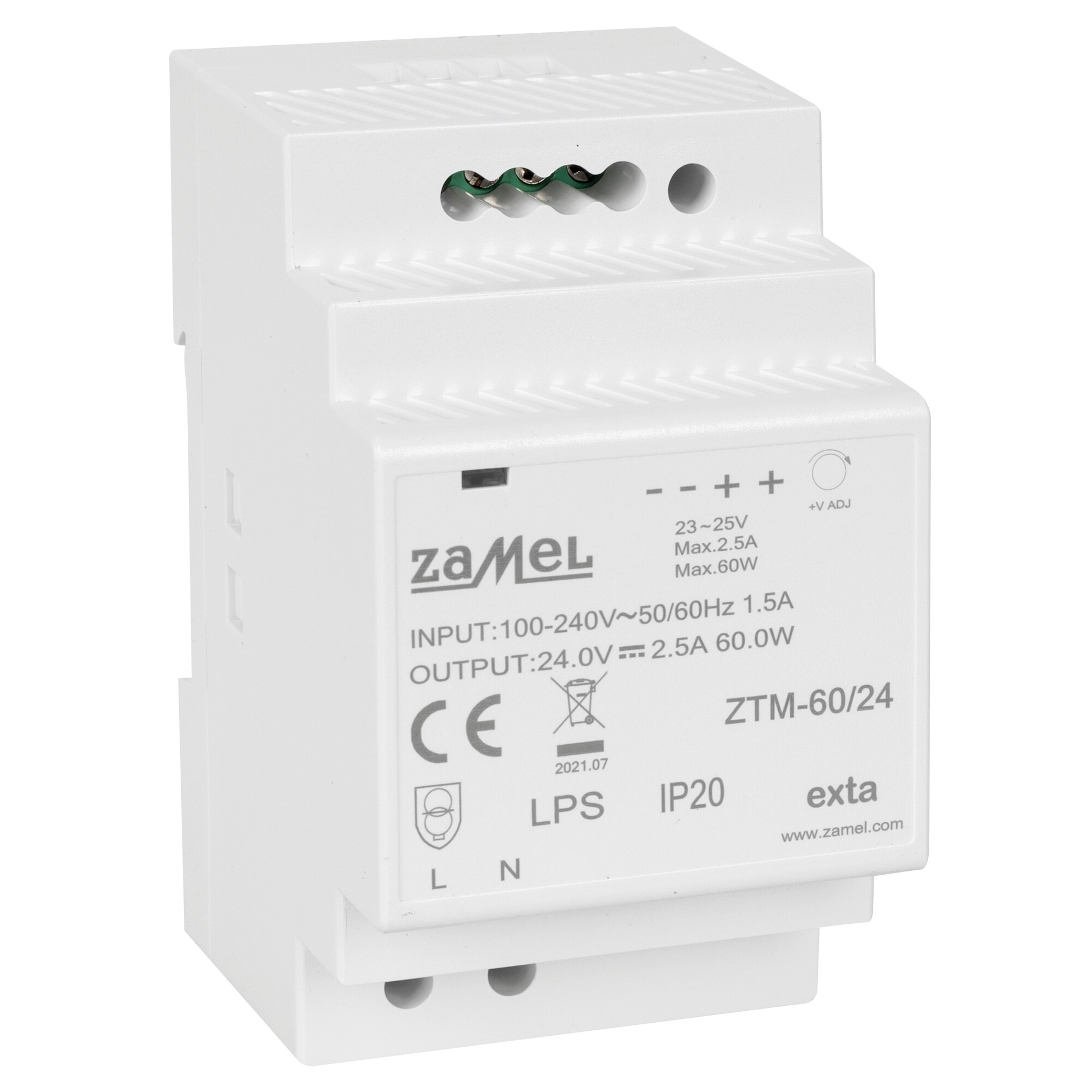 Reiheneinbau-Netzteil, 24V-DC, 60W (2,5A)