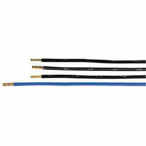 Zählerzugangsleitung, 4 x 10², 3 x schwarz, L 375, 1 x blau, L 425, beidseitig mit Hülsen