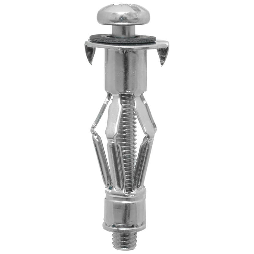 Hohlraum-Dübel, Metall - M6 x 60 mm, Plattenstärke: 3-13mm, Dübel-Ø: 13mm, 100 Stück