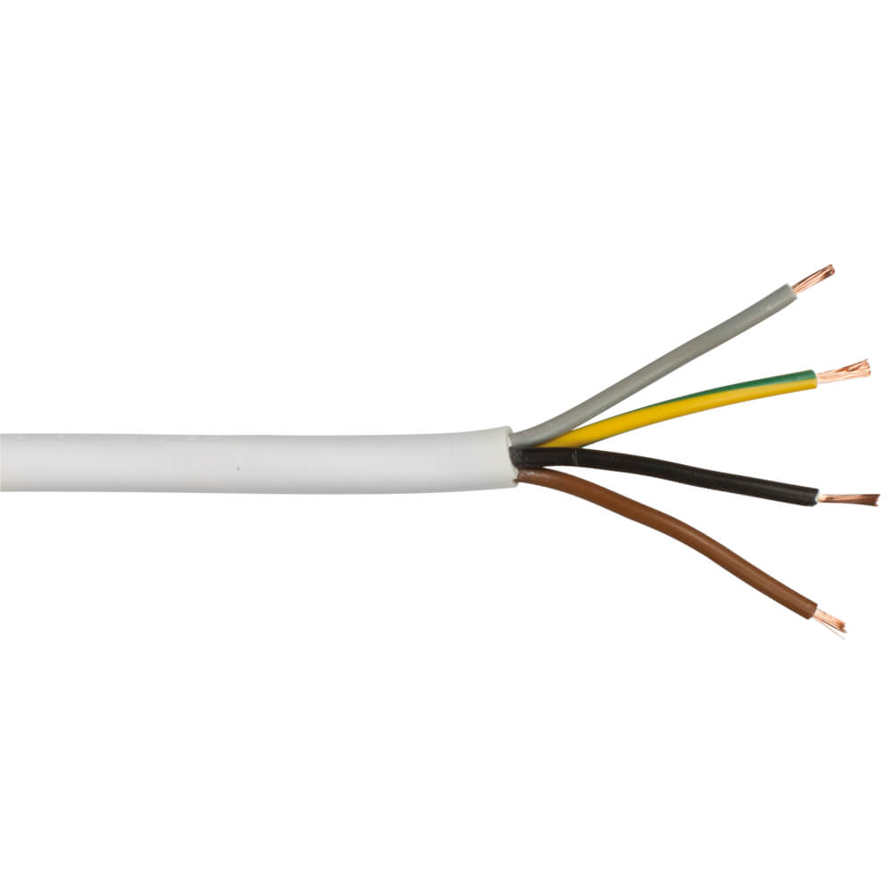 Rundleitung H03 VV-F, 4G x 0,75², weiß