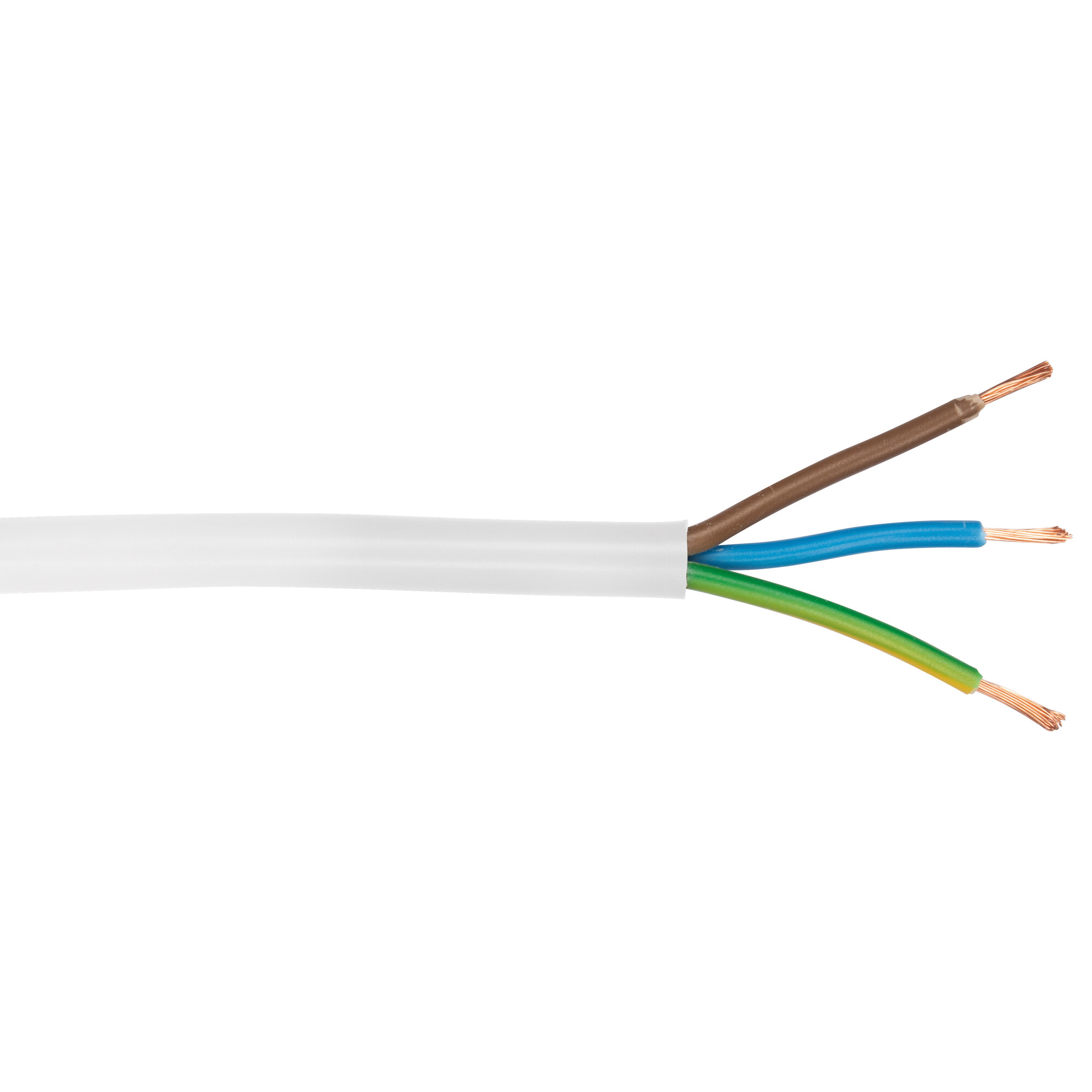 Rundleitung H03 VV-F, 3G x 0,75², weiß