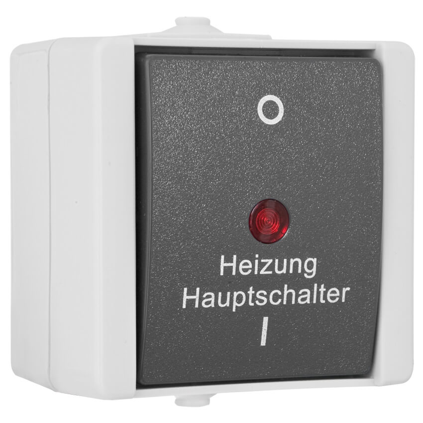 KOPP® - AP/FR - proAQA® - grau/hellgrau - Heizungsnotschalter