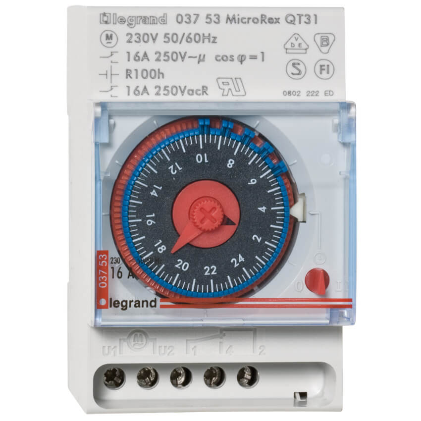 Schaltuhr, MICRO REX QT 31, 1-Kanal, Tagesprogramm, 15 Minuten, mit Gangreserve