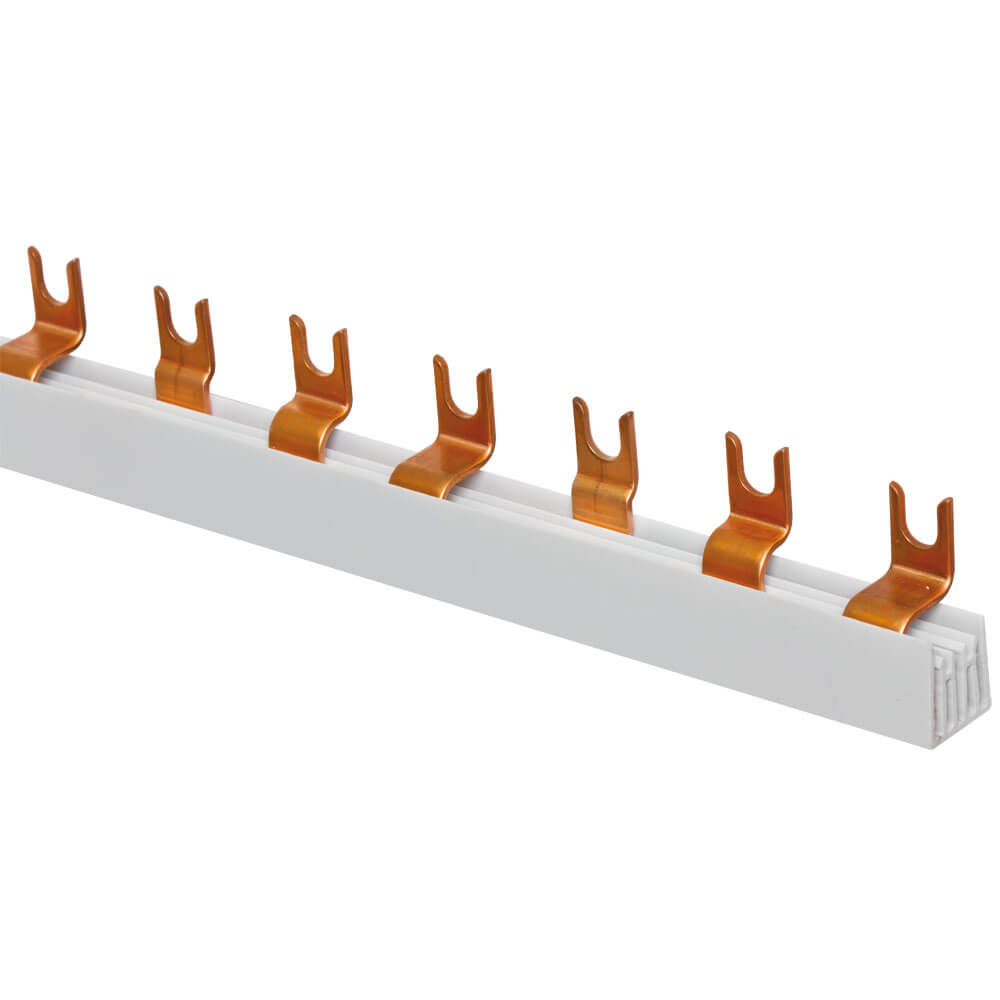 Gabel-Phasenschiene, 16 mm², 3-polig, L-Form, für 12 3-pol. oder 36 1-pol. D0-Elemente
