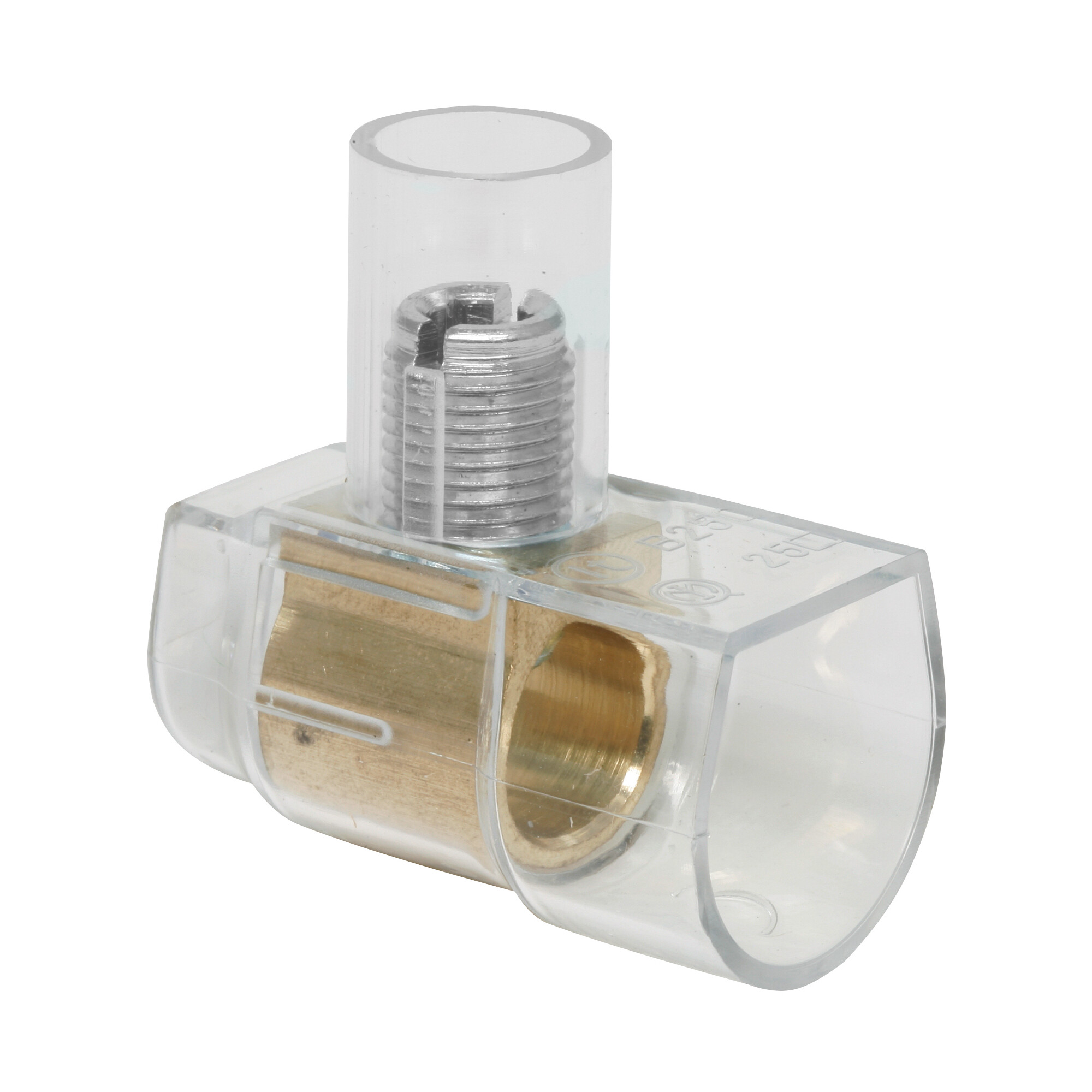 Endklemme, BOXLINE, transparent, einseitig geschlossen, 1-polig, 25 mm²