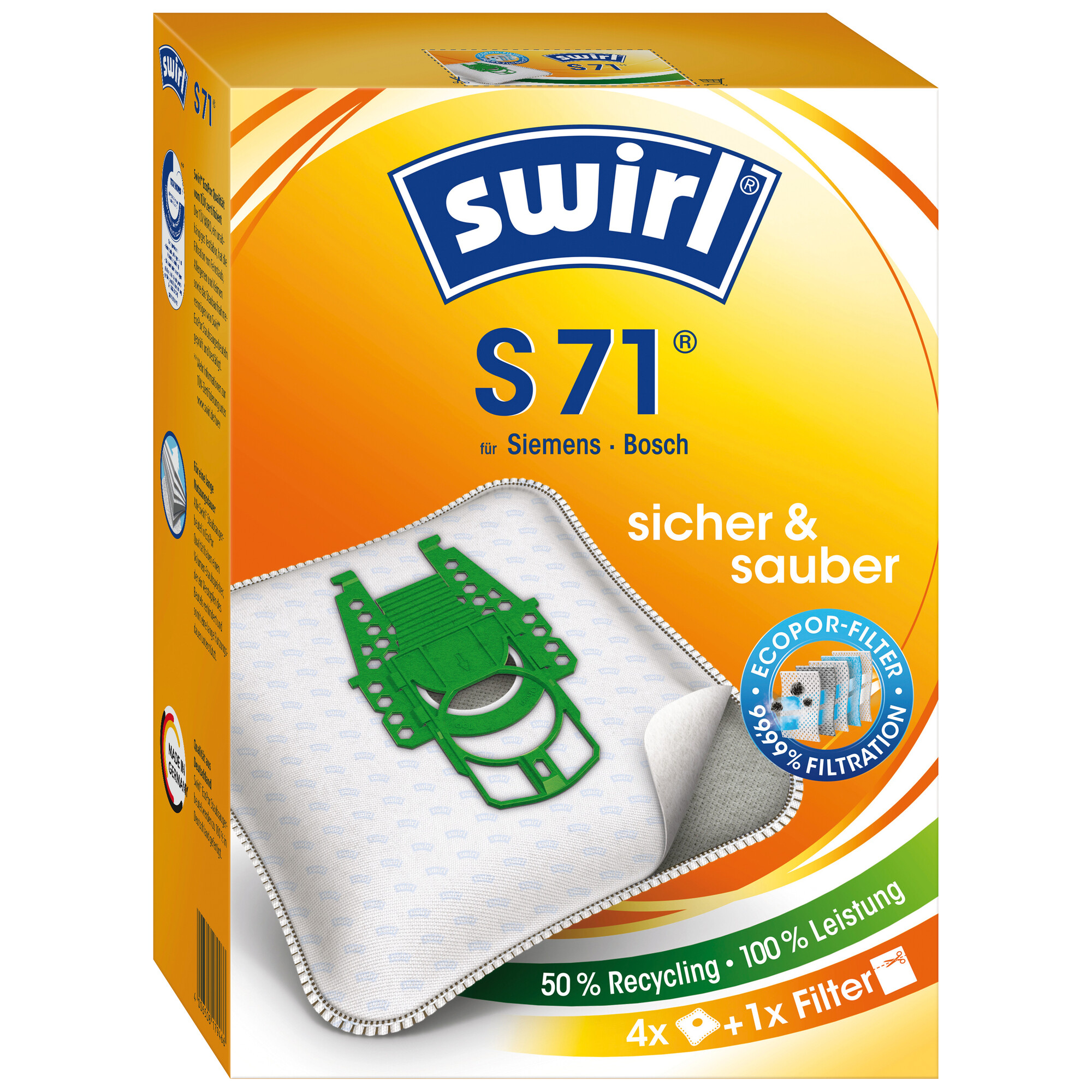 Staubsaugerbeutel für Siemens-Bosch S71