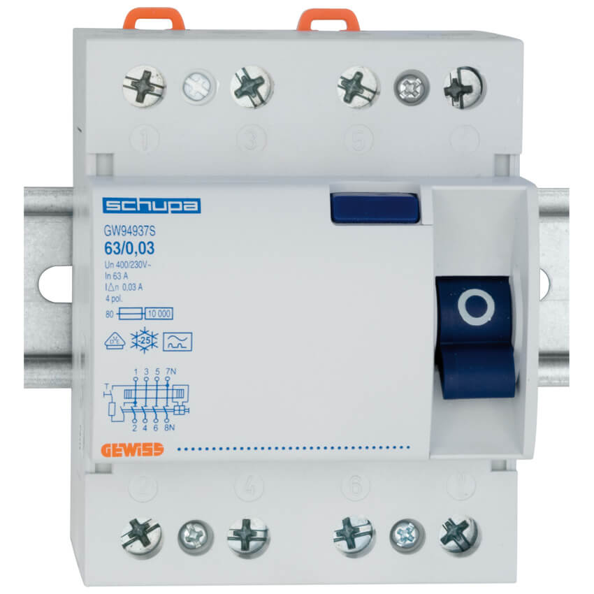 FI-Schutzschalter 63A/0,03A, 4-pol.