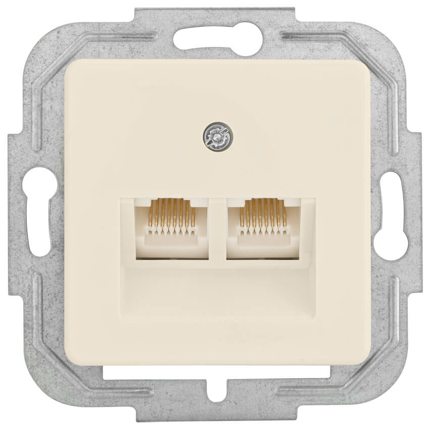 KLEIN®-SI -  Telefondosen-Einsatz UAE 2x8 cremeweiß