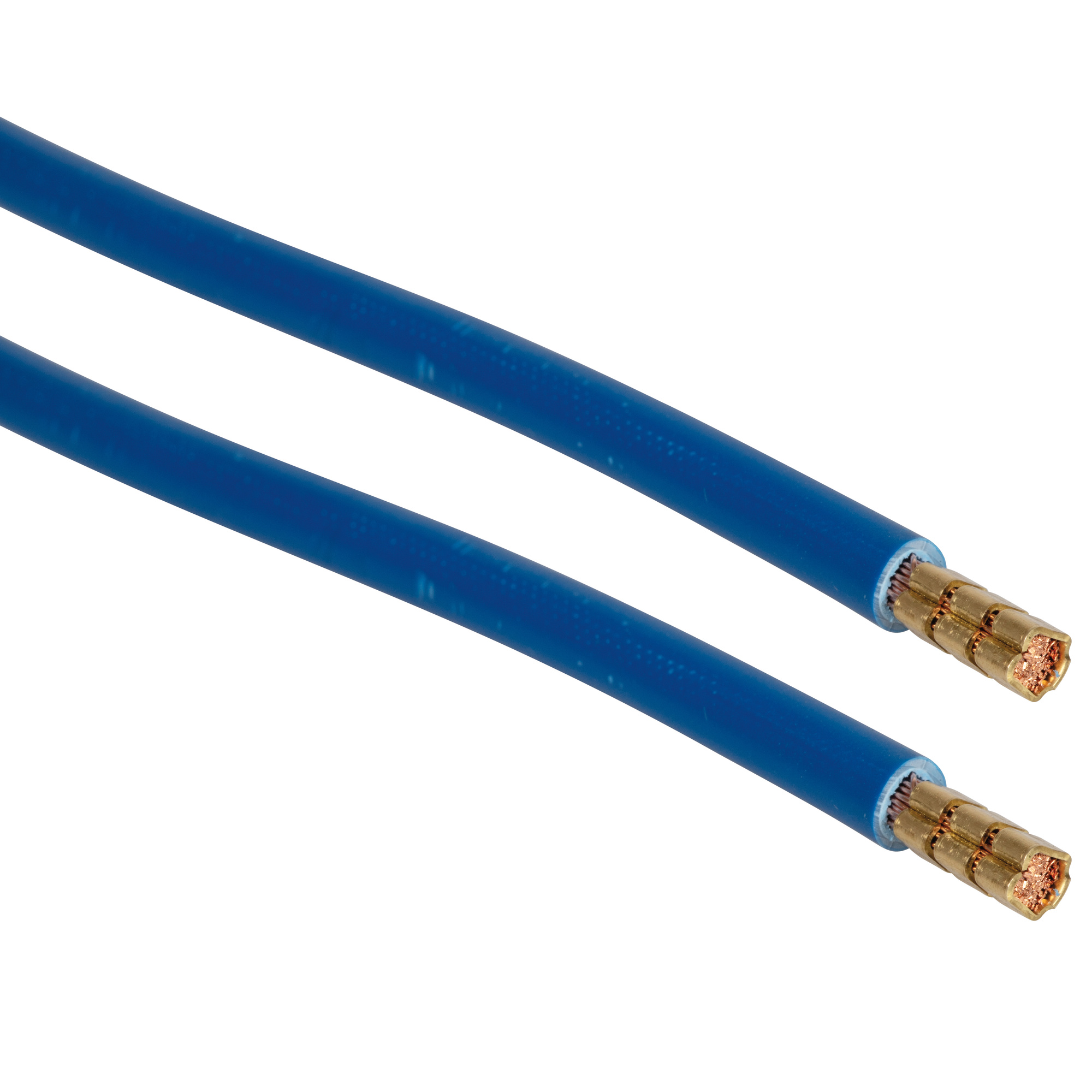 Verdrahtungsbrücke, beidseitig Aderendhülsen, blau, 10 mm², 133 mm