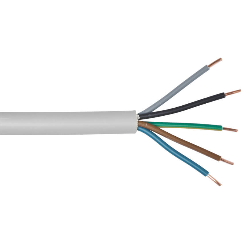 elmat® - 100m - 5 x 1,5² - Mantelleitung, NYM-J, grau