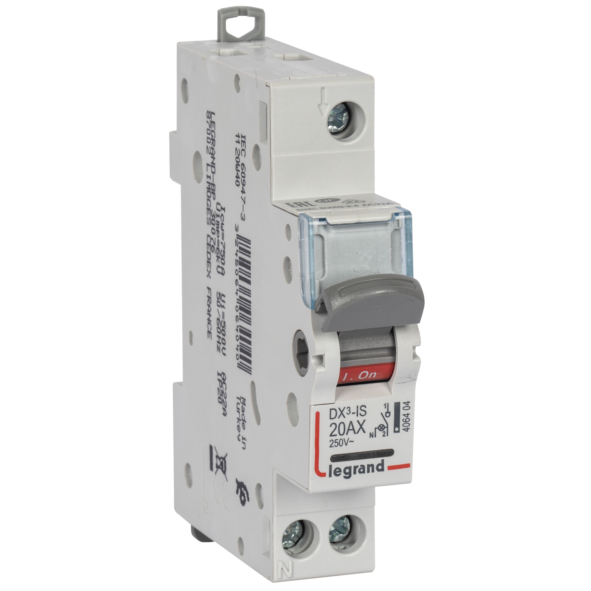 Einbau-Kipp-A-Kontroll-Schalter, DX3, 20A, 1-polig