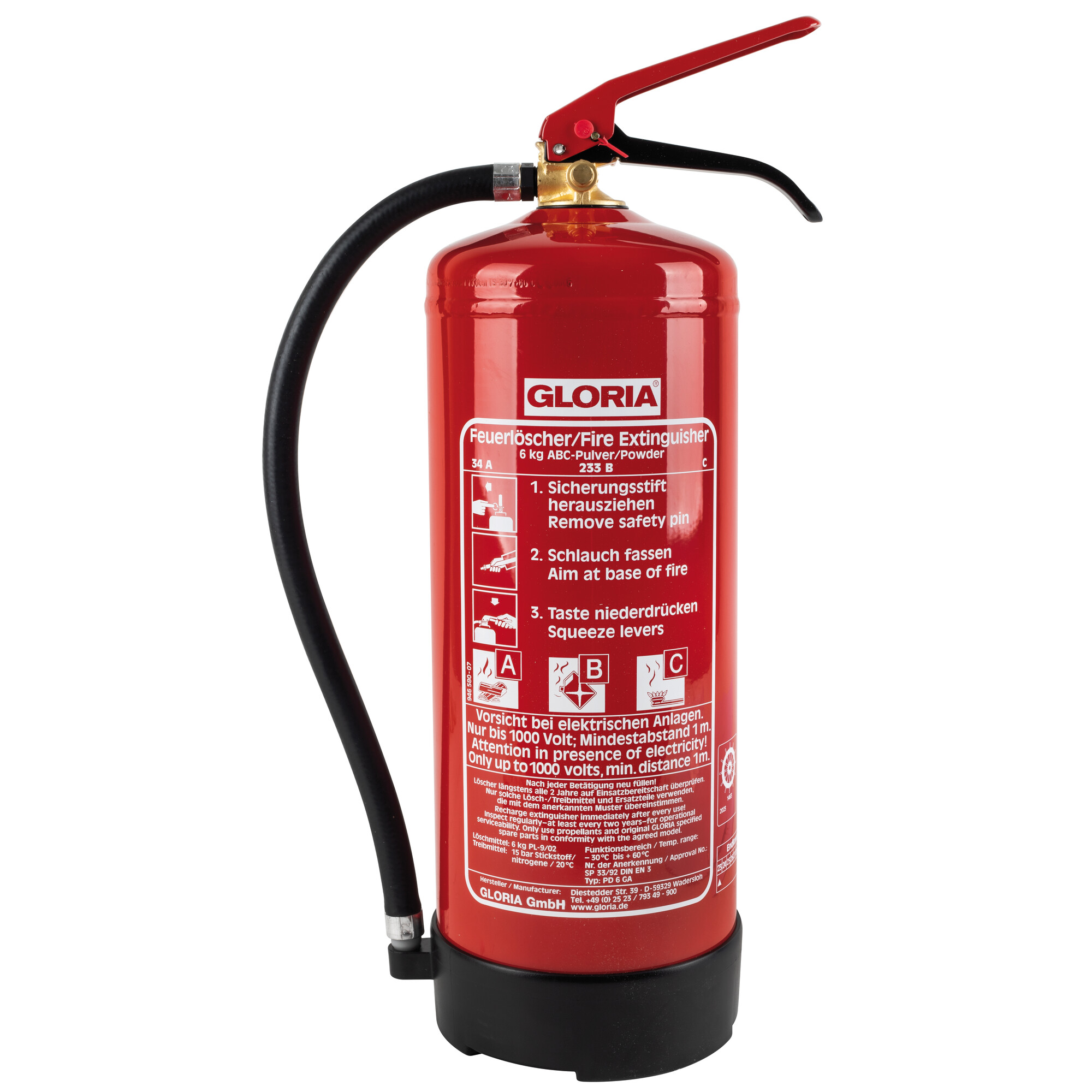 Feuerlöscher Pulver 6 kg