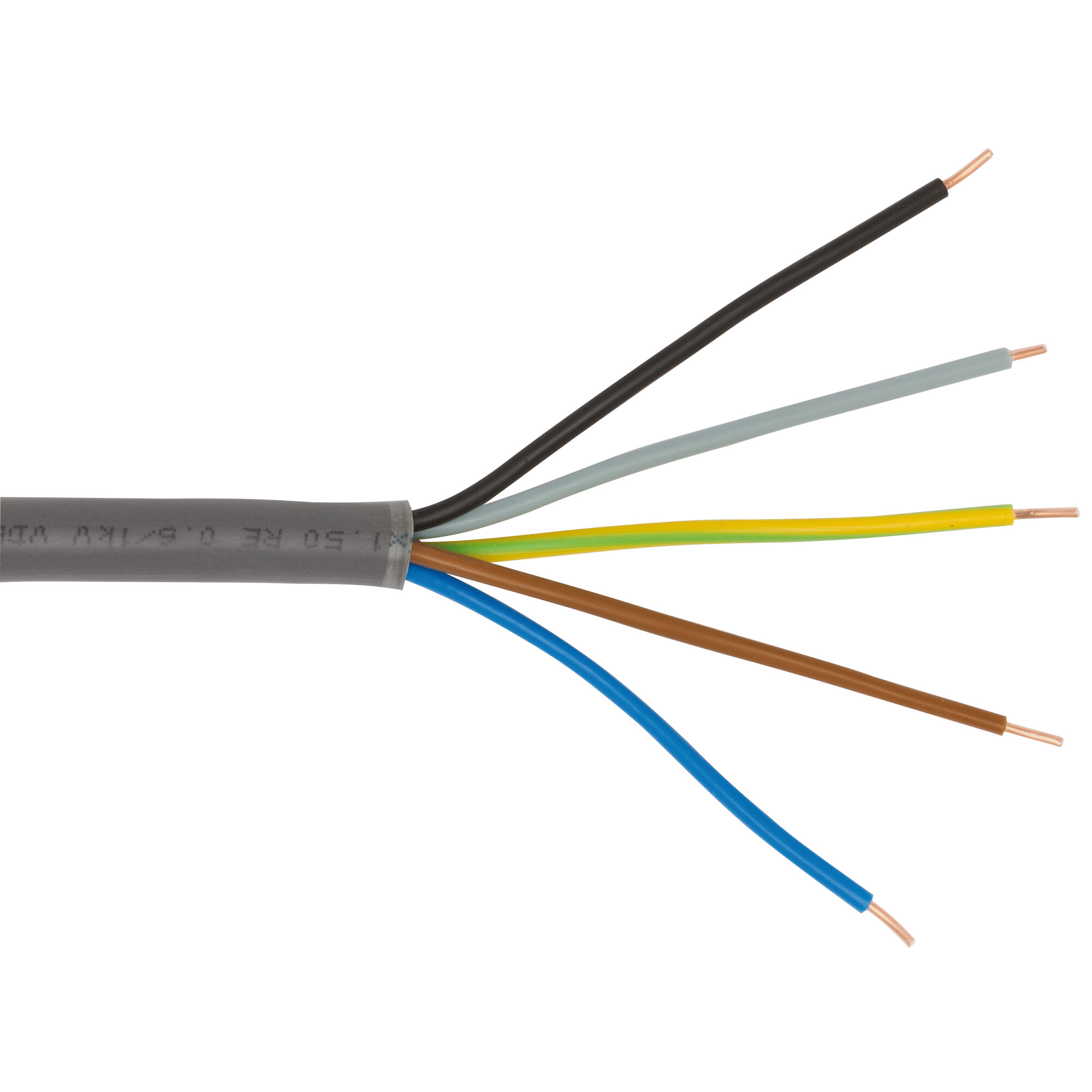 Starkstromkabel NI2XY-J, 5 x 1,5², 100 m