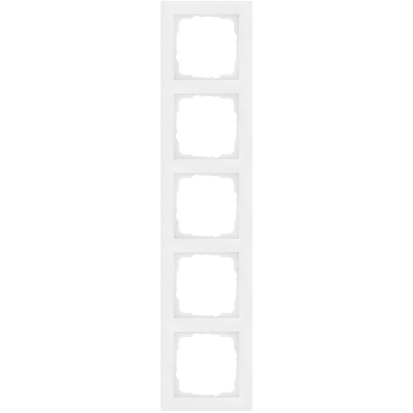 GIRA® -  5-fach Abdeckrahmen, System 55, E2, reinweiß-021529