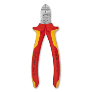 KNIPEX® - VDE-Abisolier- Seitenschneider, isoliert, L 160 mm