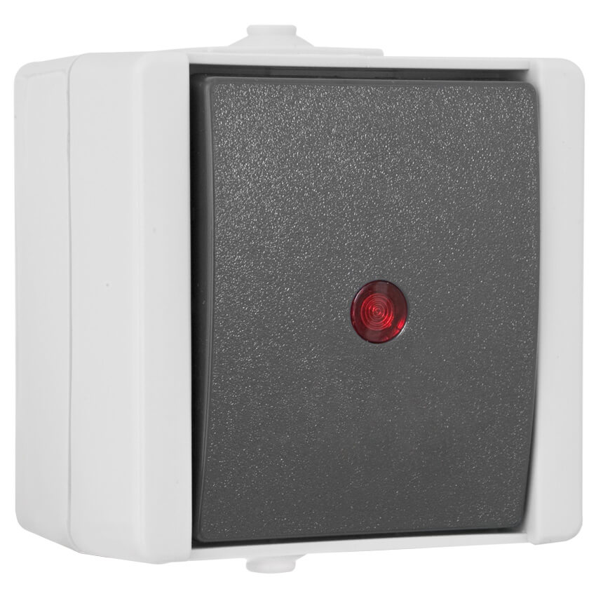 KOPP® - AP/FR - proAQA® - grau/hellgrau - Kontroll/Wechsel-Schalter