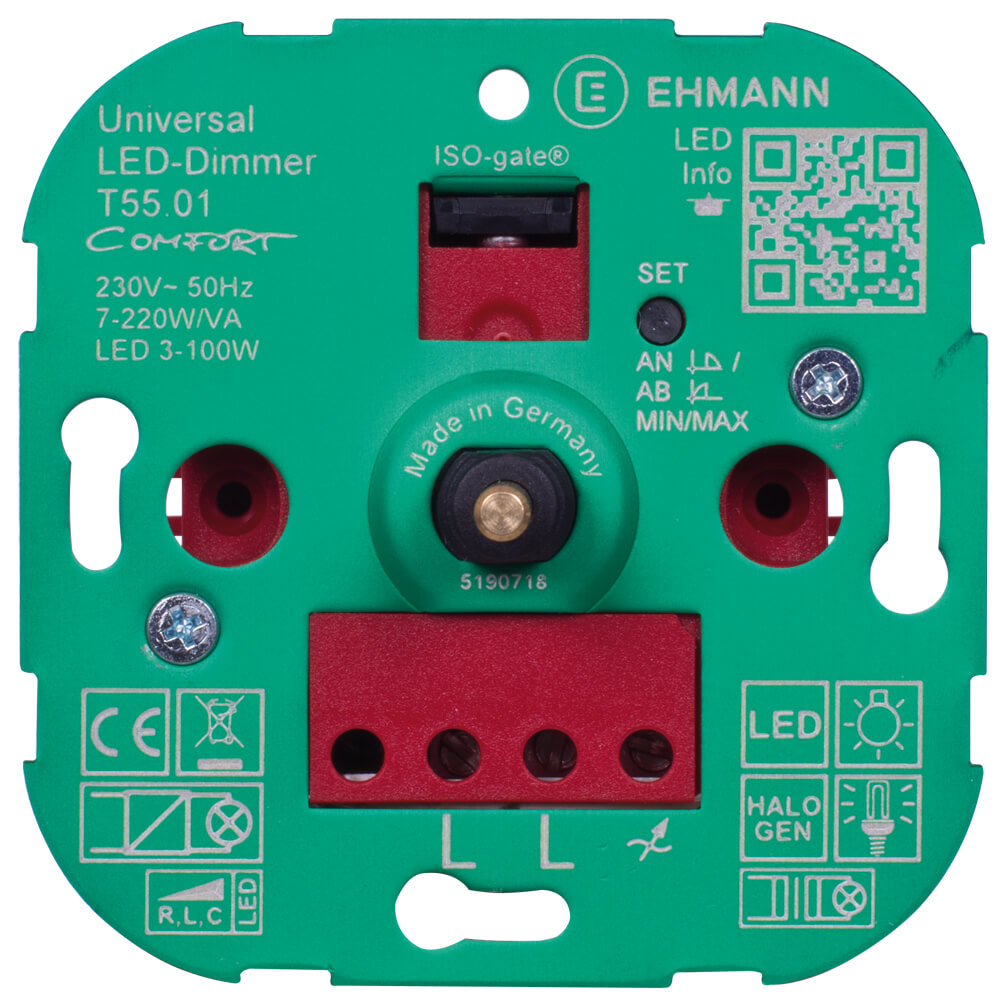 BUSCH-JAEGER - Druck-/Wechsel- UP-Universal-Dimmereinsatz, 7-220W/VA, LED 3-100W