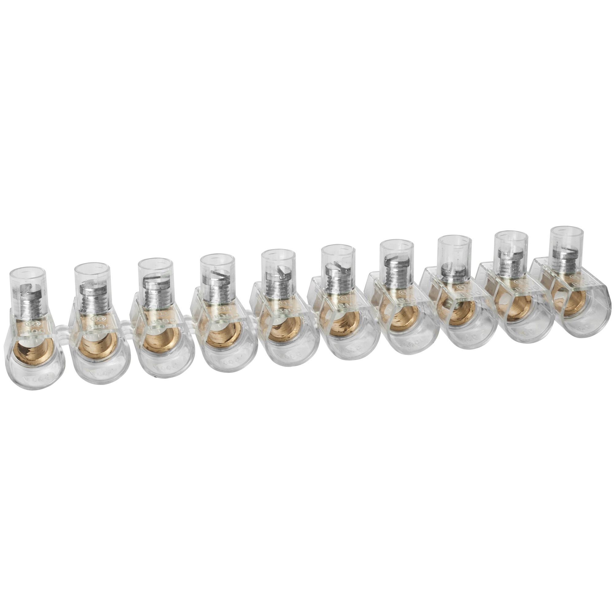 Endklemme, BOXLINE, transparent, einseitig geschlossen, 10-polig, 10 mm²