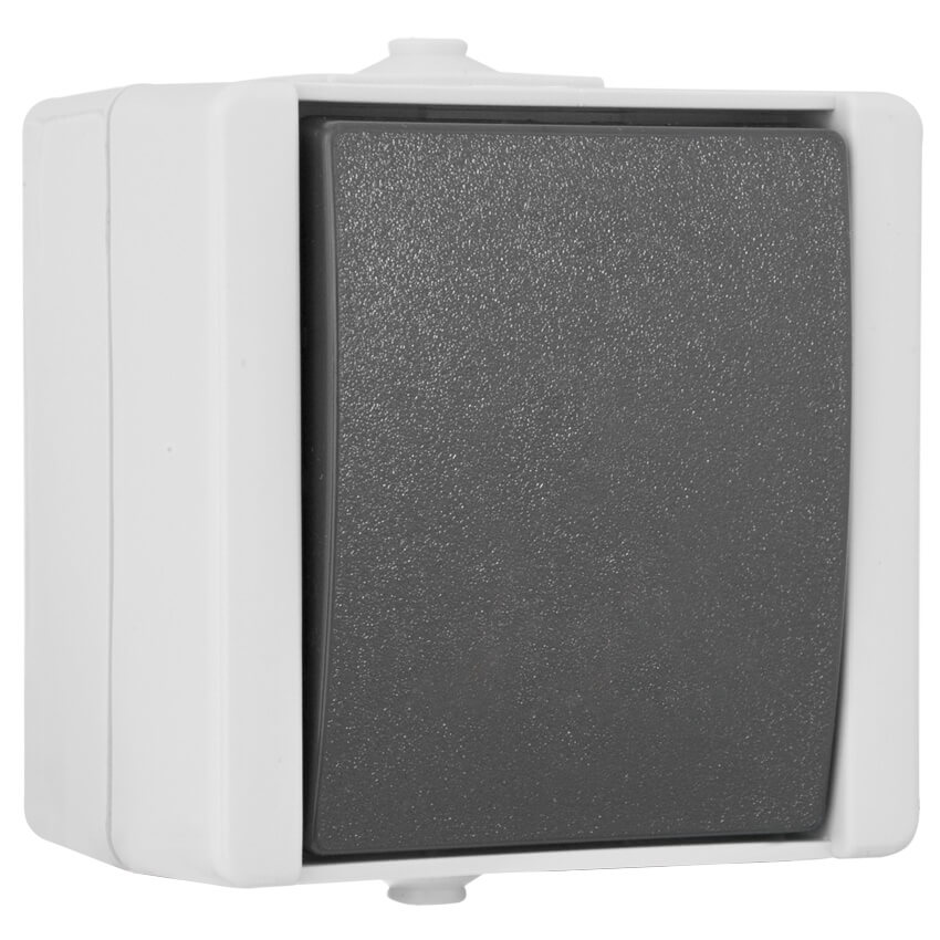 KOPP® - AP/FR - proAQA® - grau/hellgrau - Aus/Wechsel-Schalter