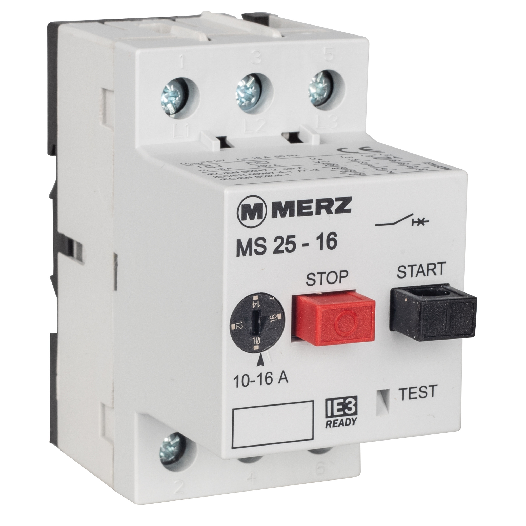 Motorschutzschalter, MS-25, 3-polig, 690V, AC-3, IE3-konform, 10,0-16,0A