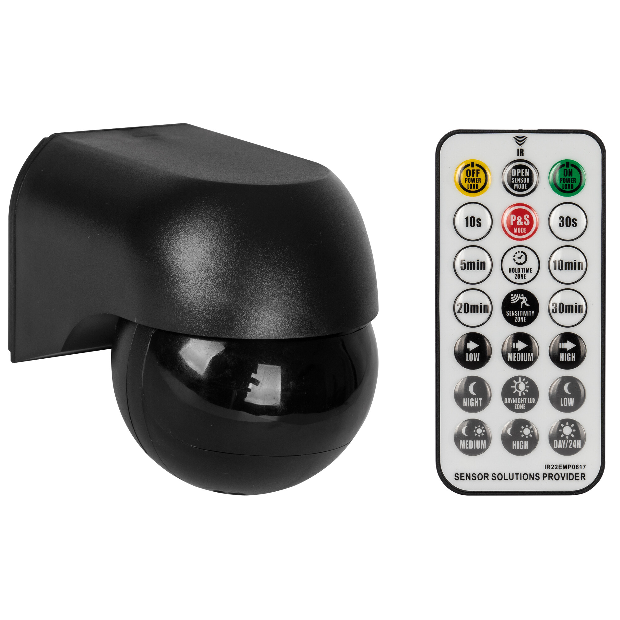AP-Bewegungsmelder 180°, bis 12 m, schwarz