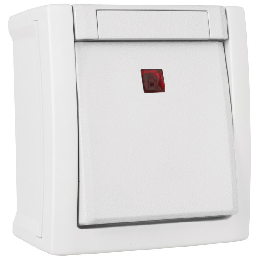 Panasonic® - AP/FR - PACIFIC - weiß -  Aus-Kontroll-Schalter, 2 pol., beleuchtet