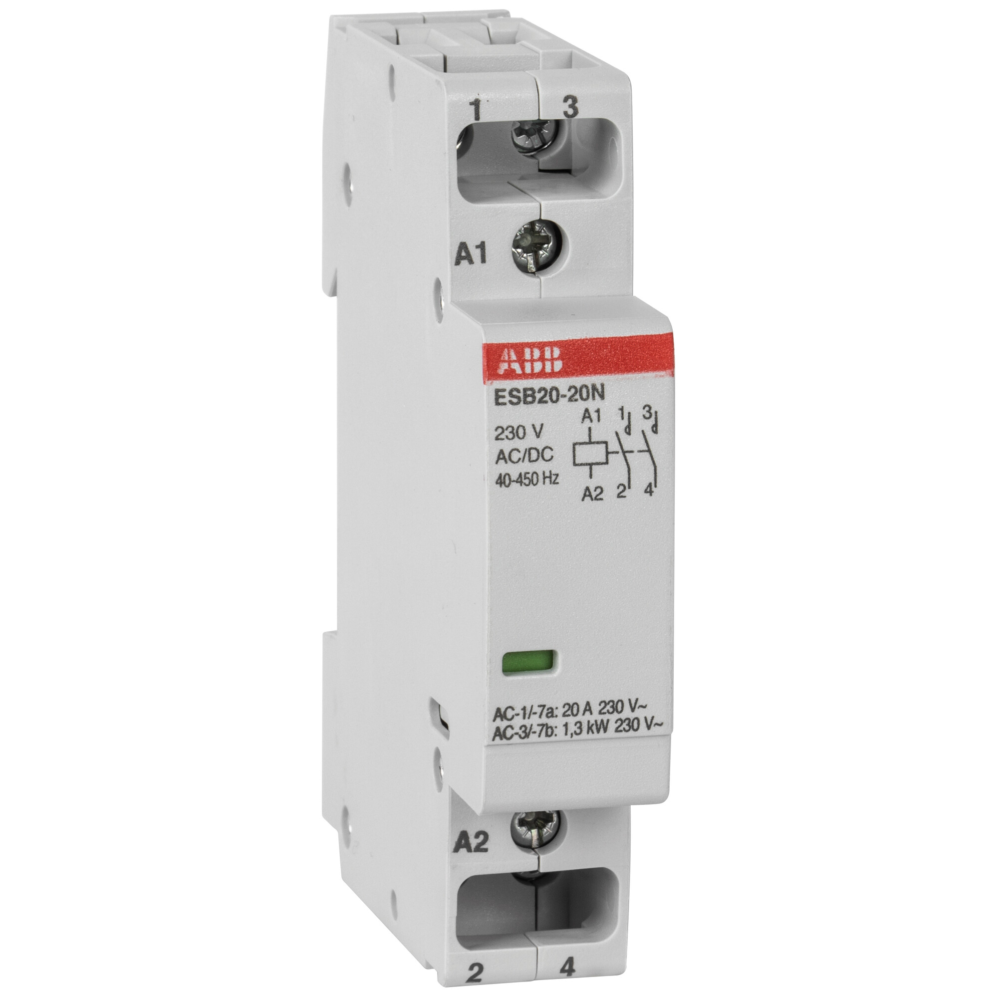 Installationsschütz, 20A, 2 Schließer, bis 4KW