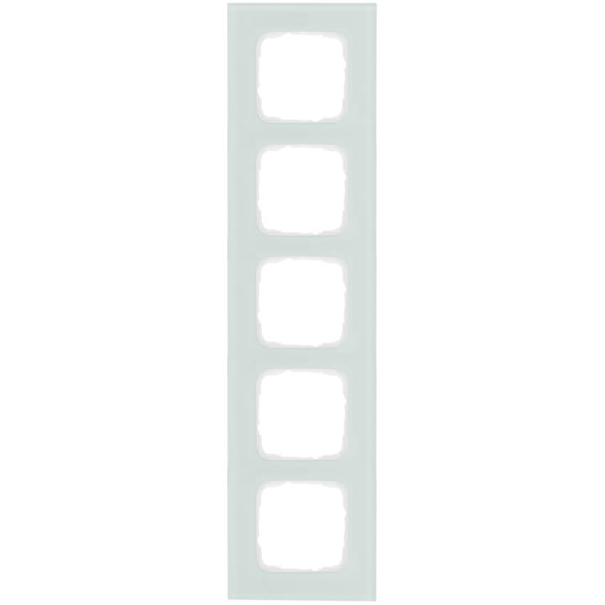 KLEIN - Abdeckrahmen, KLEIN SI®, Glas mint/weiß - 5-fach