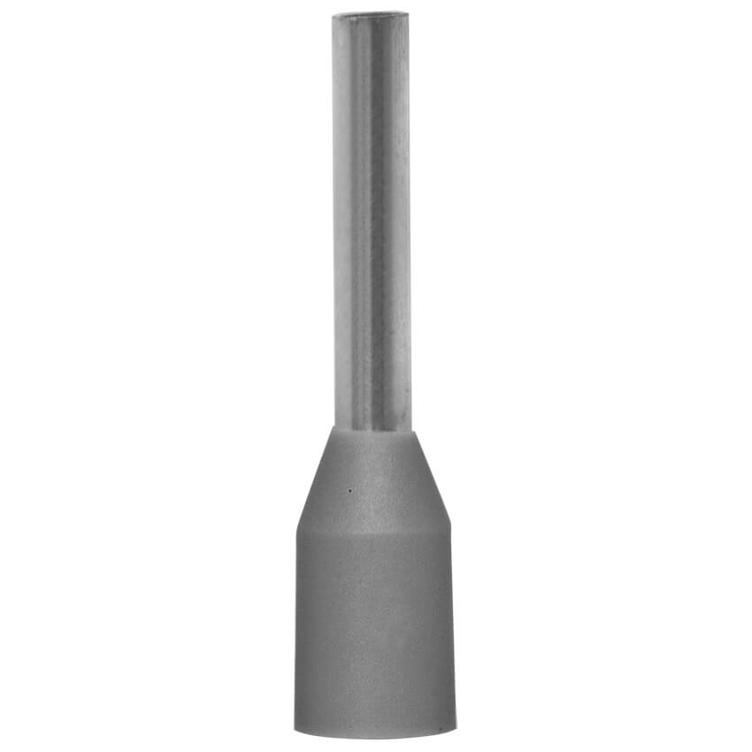 Aderendhülse, Isoliert, für 1 Eingang, 0,75², 14/8 mm, grau