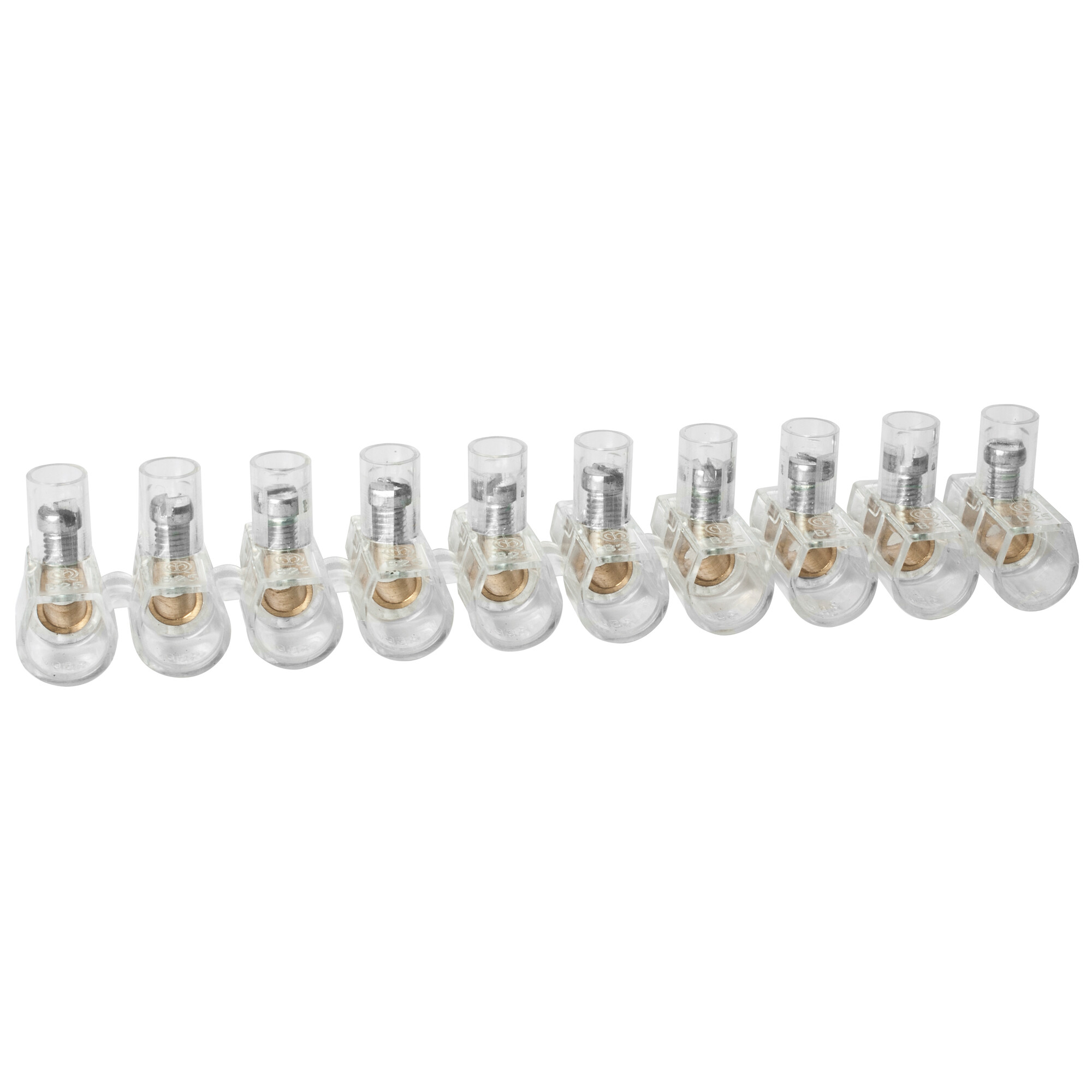 Endklemme, BOXLINE, transparent, einseitig geschlossen, 10-polig, 2,5 mm²