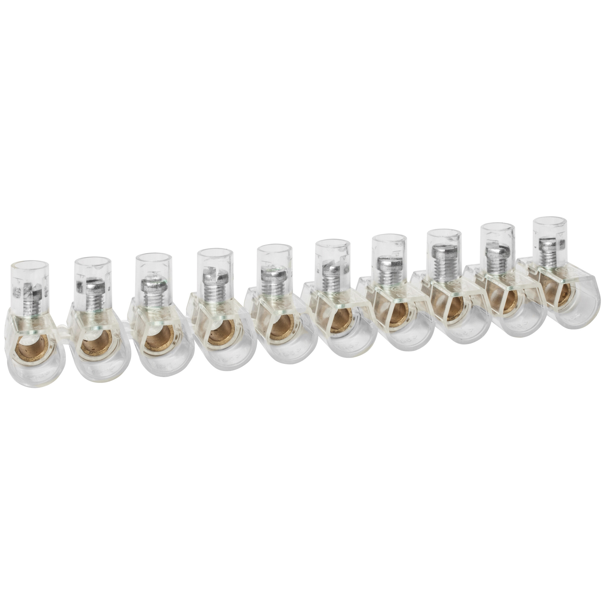 Endklemme, BOXLINE, transparent, einseitig geschlossen, 10-polig, 4 mm²
