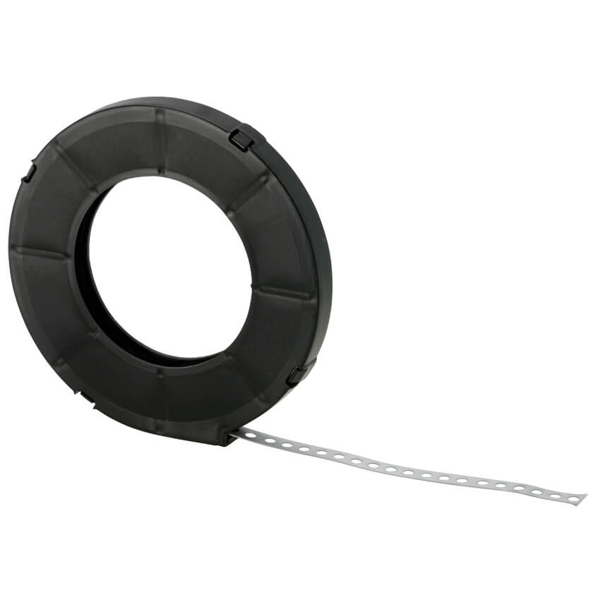 Montageband, verzinkt, gelocht, Rolle á 10 m-12 x 0,75 mm