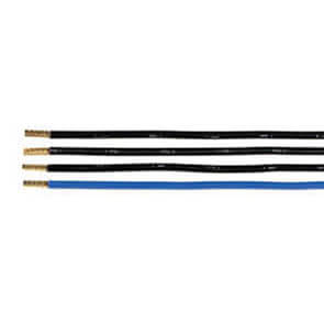 Zählerzugangsleitung, 4 x 10², 3 x schwarz, L 360, 1 x blau, L 360, beidseitig mit Hülsen