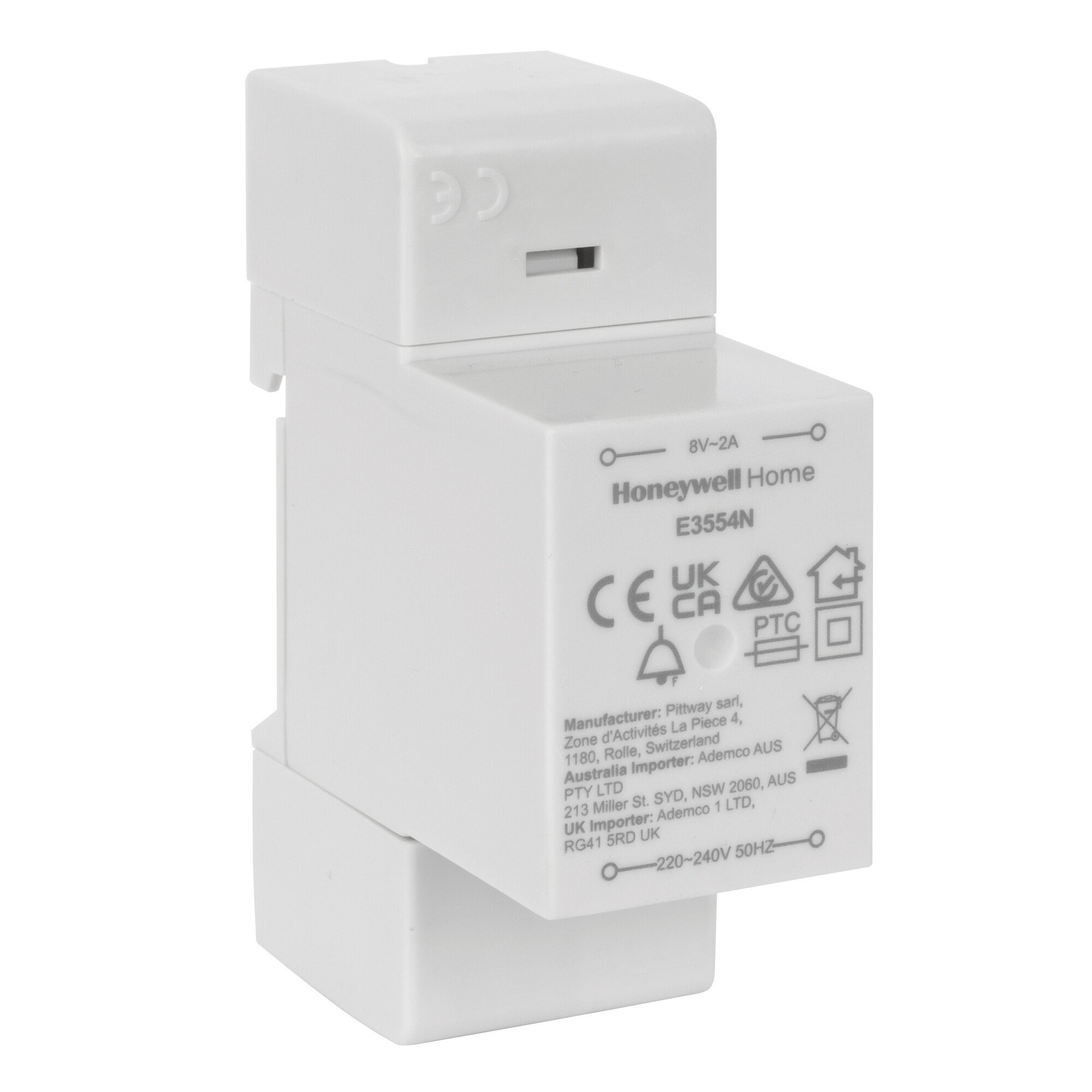 AP-Klingeltrafo, E3554, auch für Reiheneinbau, primär 230V, sekundär 8V/2A