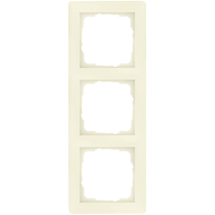 GIRA® - 3-fach Abdeckrahmen, SYSTEM 55, cremeweiß glänzend 021301