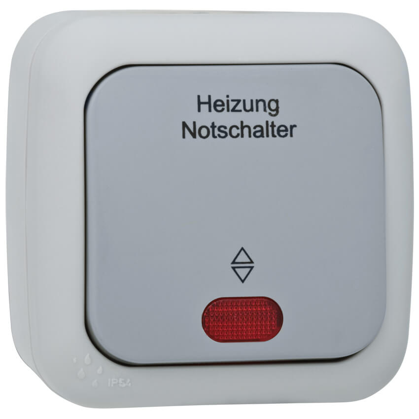 Panasonic® - AP/FR - PALMIYE - grau/dunkelgrau - Heizungsnotschalter